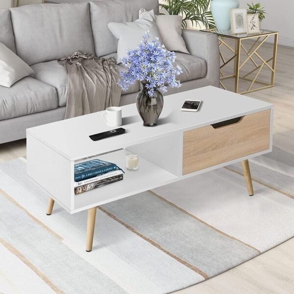 طاولة قهوة خشب MDF - 120x60 سم - تصميم عصري | كود SKU: CT12