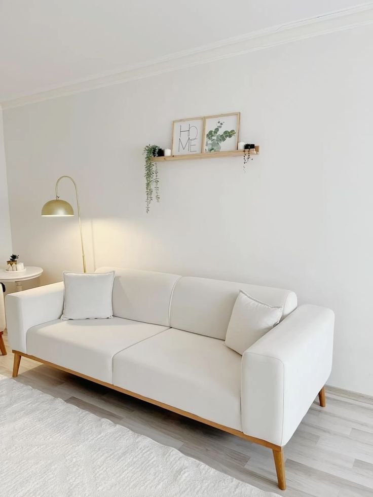 كنبة 3 مقعد خشب زان 200 سم بقماش قطيفة بيج